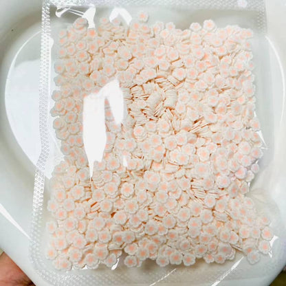 在庫一掃価格 粉色夜光软陶小花