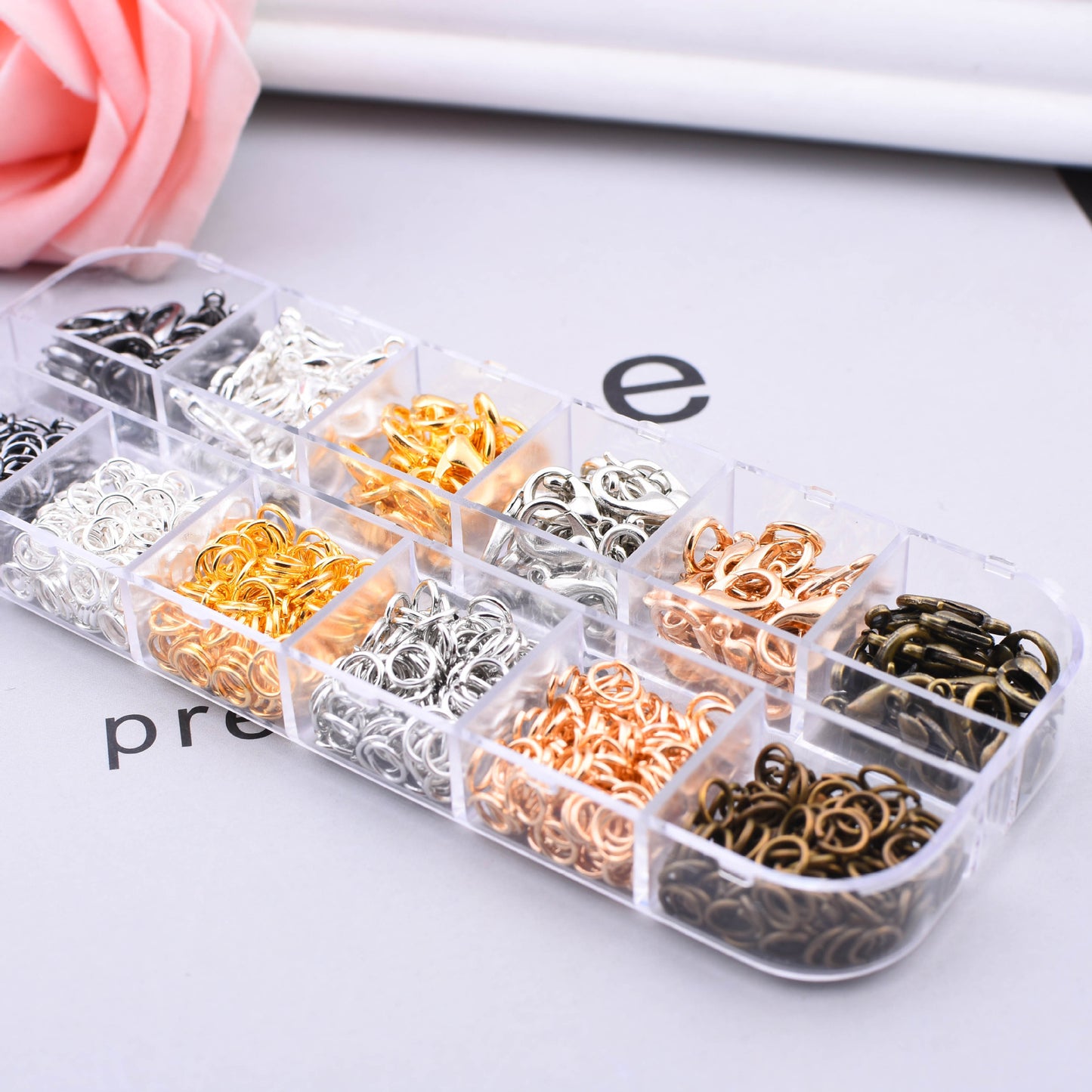 Set 6 Warna DIY 7*12mm Cincin Terbuka Pengapit Udang Galah