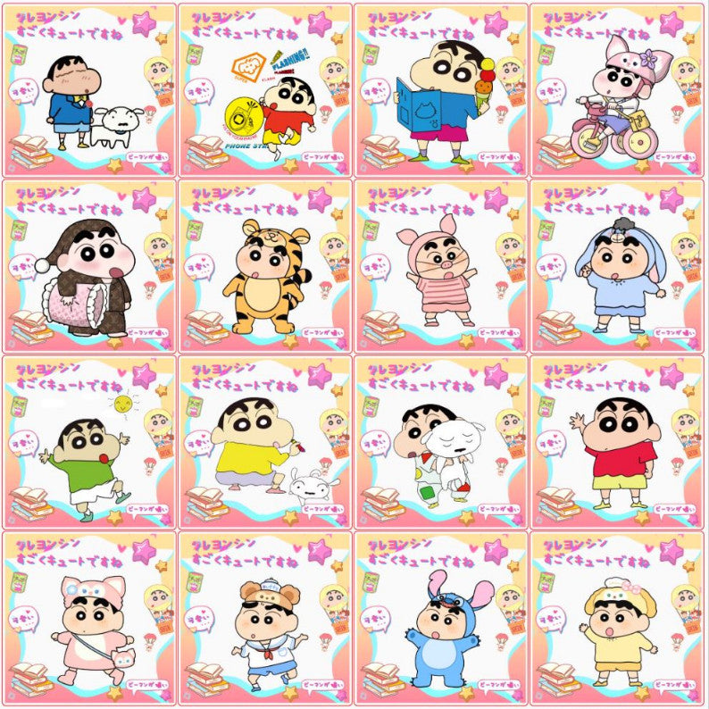 Updated 4/8cm Glitter Square Crayon Shin-chan ~Acrylic