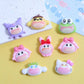 Cute smiling face San-ri-o deco parts small DIY soft cute smiling face 14 pieces