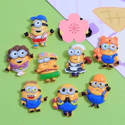 Minion Deco Parts Small DIY Resin Small Yellow Man 8 Pieces