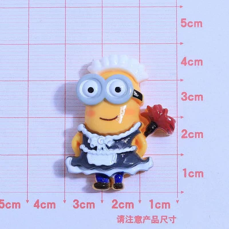 Minion Deco Parts Small DIY Resin Small Yellow Man 8 Pieces