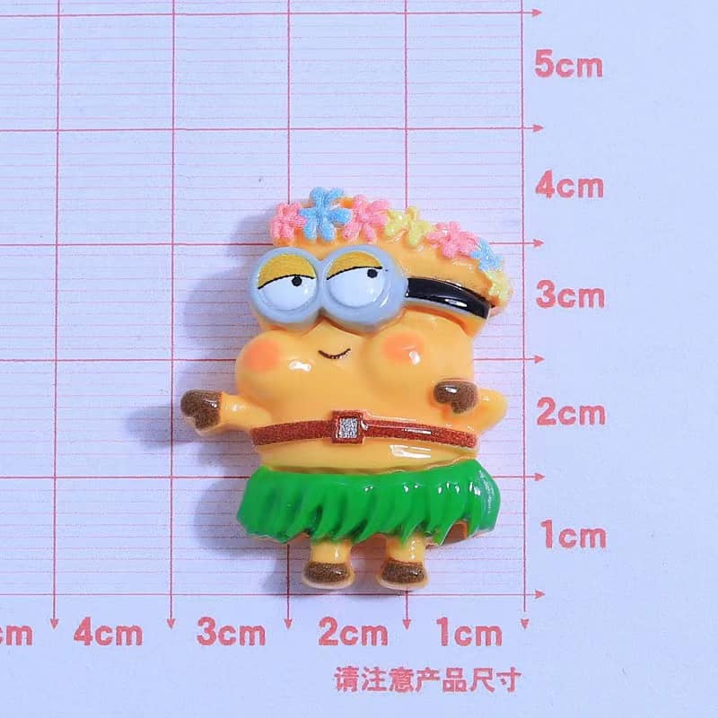 Minion Deco Parts Small DIY Resin Small Yellow Man 8 Pieces