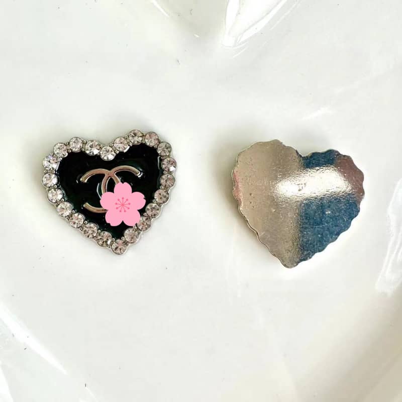 Diamond Heart CC Metal Cabochon 20*21MM Takashi Koishi/Penghantaran Lambat