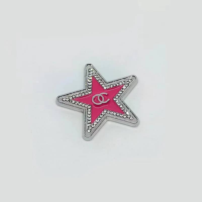 Five-pointed star CC metal cabochon 30MM / Slow shipping