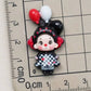 New Year Black and Red Girl Decoration Parts Small Diy 8PCS