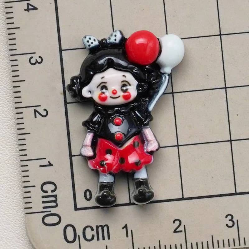 New Year Black and Red Girl Decoration Parts Small Diy 8PCS