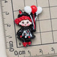 New Year Black and Red Girl Decoration Parts Small Diy 8PCS