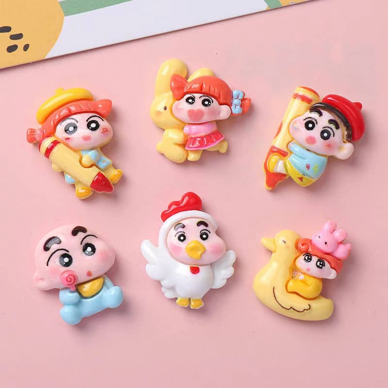 Pen Ballpoint Bahagian Deco Shin-chan Kecil Serangga DIY Kecil 12PCS Baru