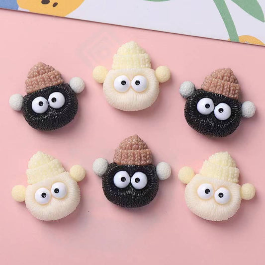 Black rice ball decoration parts Makro Kurosuke small DIY 10PCS