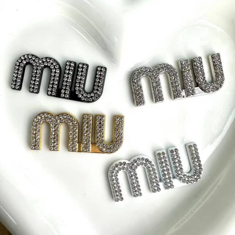 MIU diamond metal cabochon 38*16MM/Slow shipping