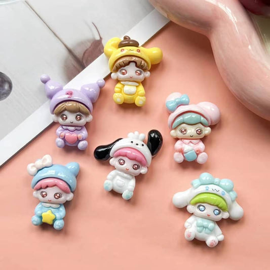 San-ri-o Boy's Deco Parts Small DIY 12PCS