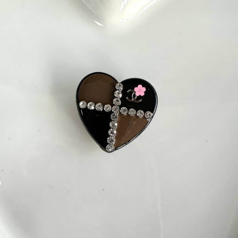 CC Diamond Heart / CC Cabochon for round hair tie 25*24MM / Slow shipping