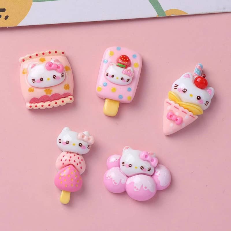 キティkittyデコパーツ小Diy10PCS