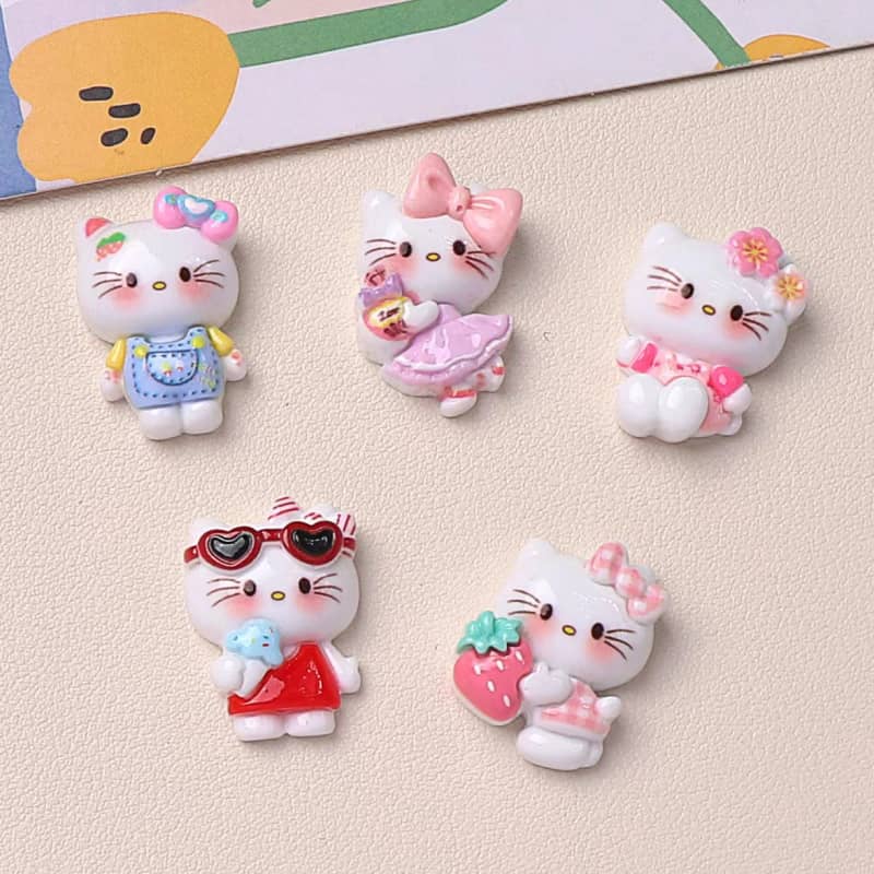 Bahagian deco Kitty kitty 10pcs