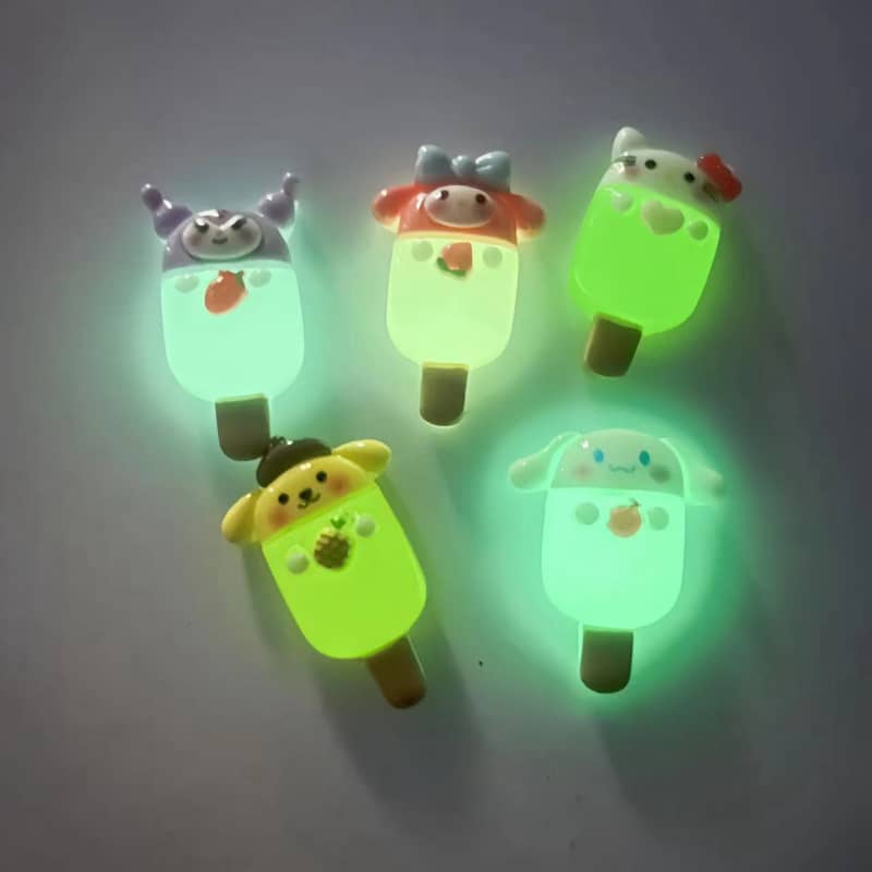 Luminous San-ri-o Deco Parts Small Diy10PCS