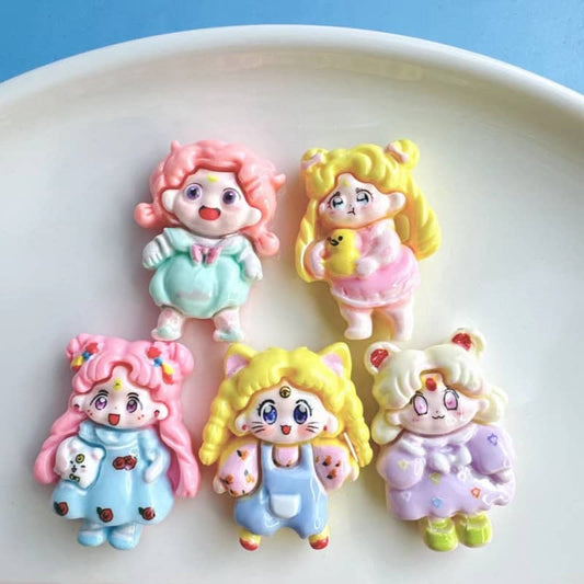 Bahagian Deco Sailor Moon Kecil DIY Gadis Cantik 10PCS