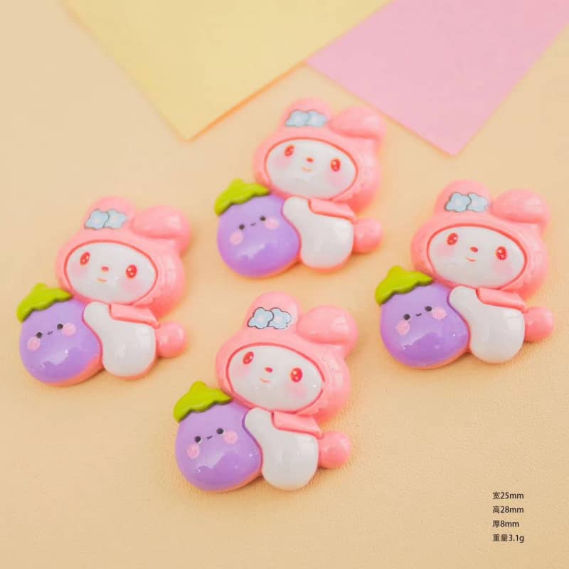 Water Fruit San-ri-o Deco Parts Small Diy10PCS