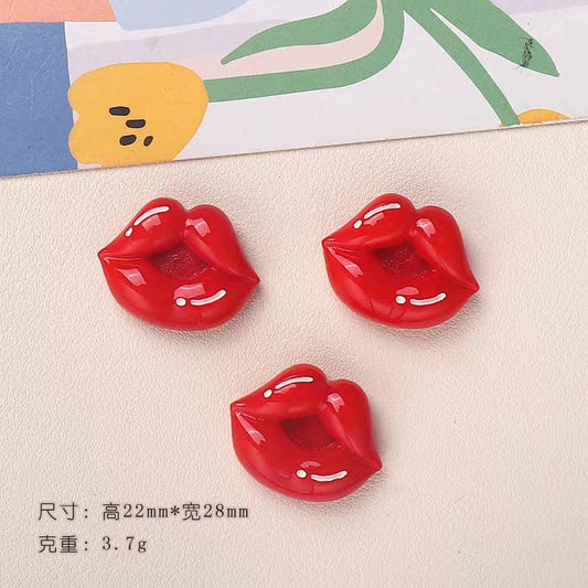 Sexy Lips Deco Parts Small DIY 10PCS