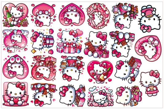 2/4cm pink kitty acrylic