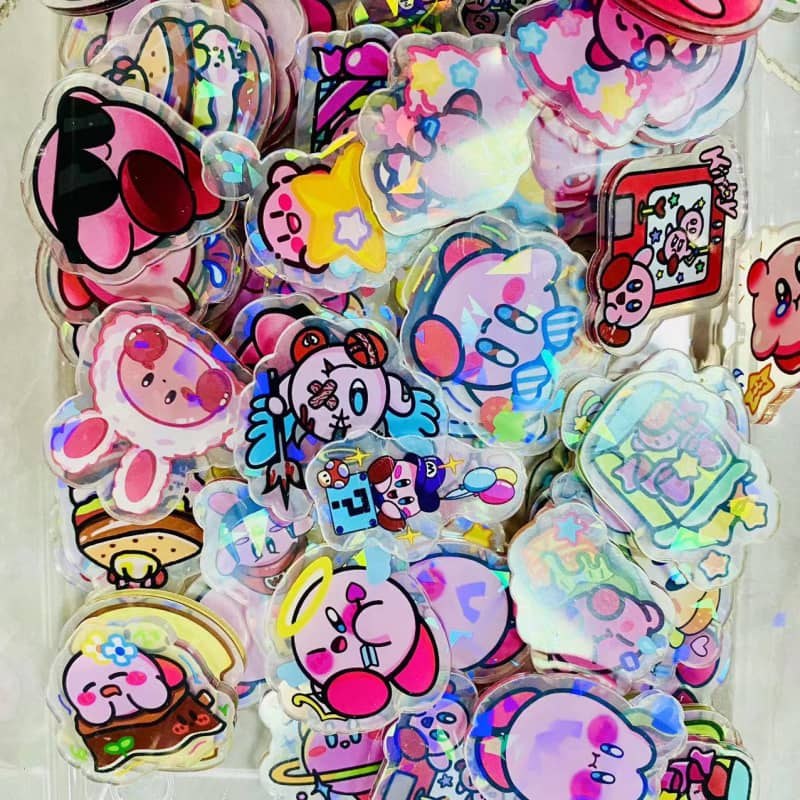 2/4/6sm Bintang Kirby Berkilat ~Akrilik