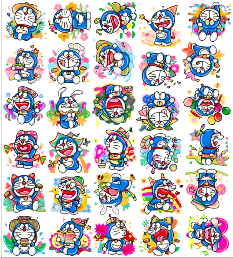 4/8cm Doraemon (Bunga buatan tangan berdering Impian) ~Akrilik