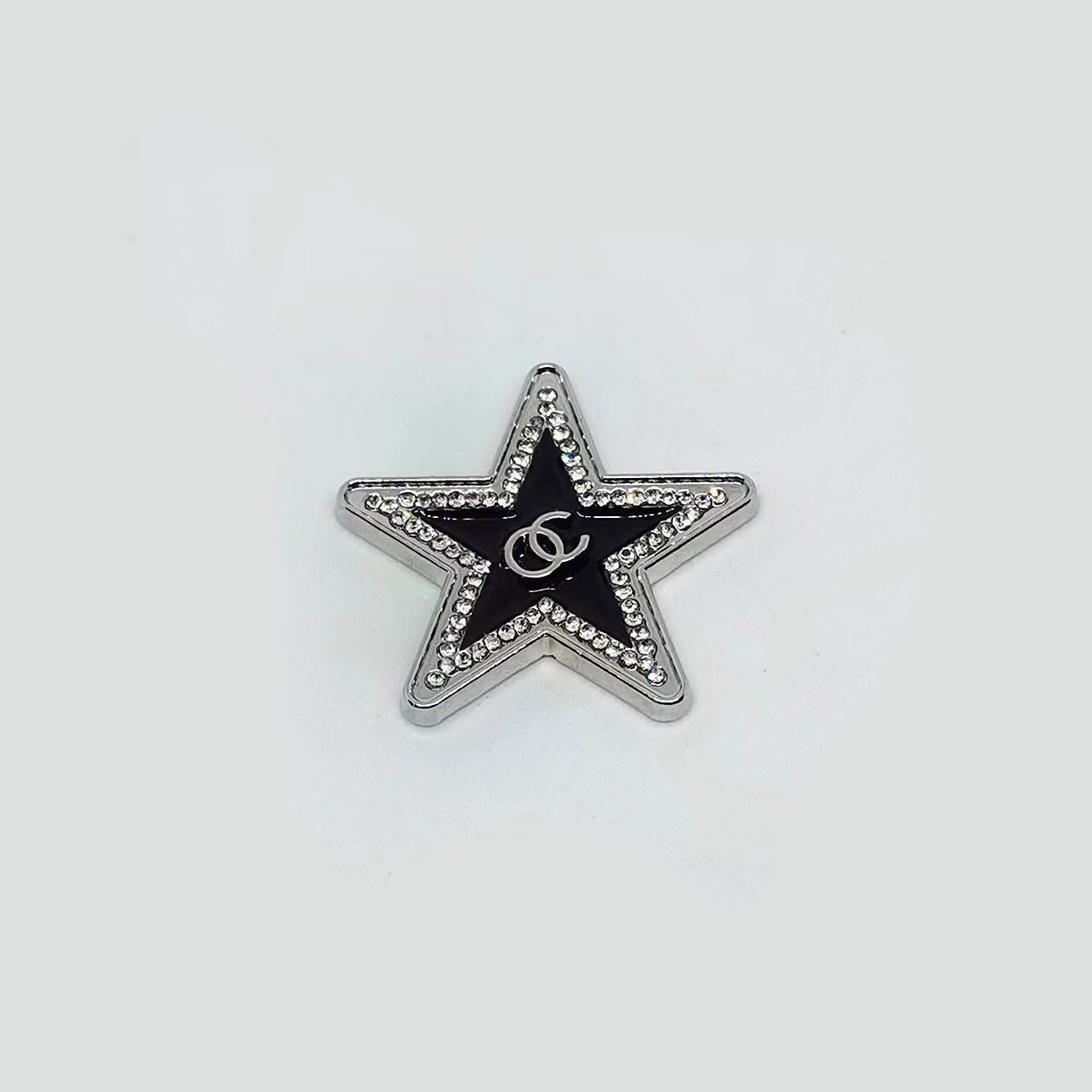 Five-pointed star CC metal cabochon 30MM / Slow shipping