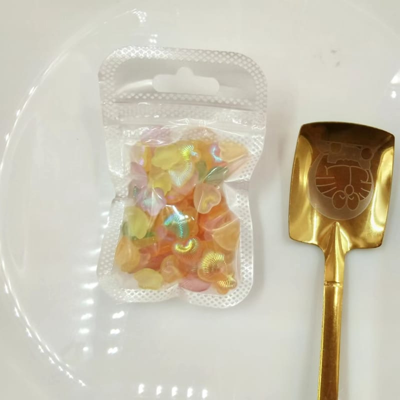 Luminous flowers and heart decorations/Nail parts